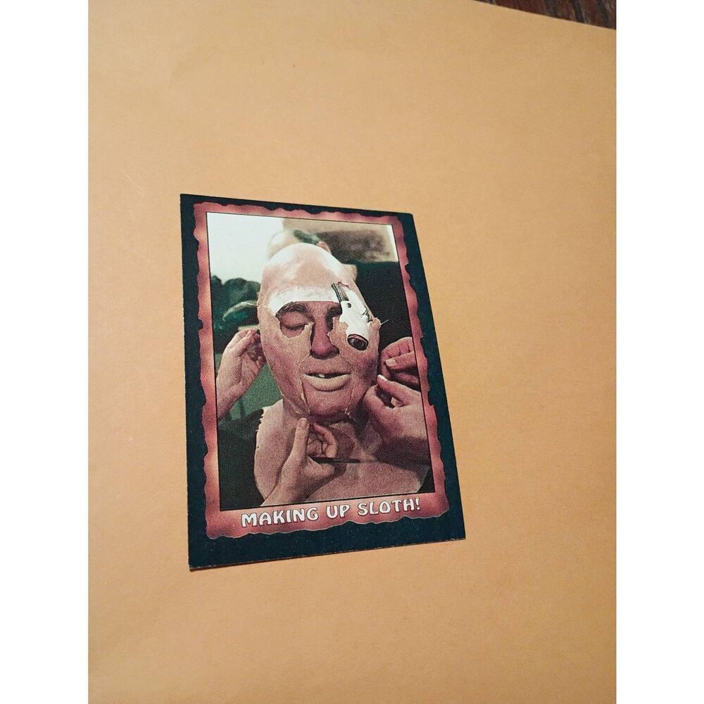 Vintage 1985 Warner Bros Topps Gum Goonies Trading Card #75 Making Up Sloth